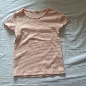 tilly’s orange cream striped baby tee/cropped top